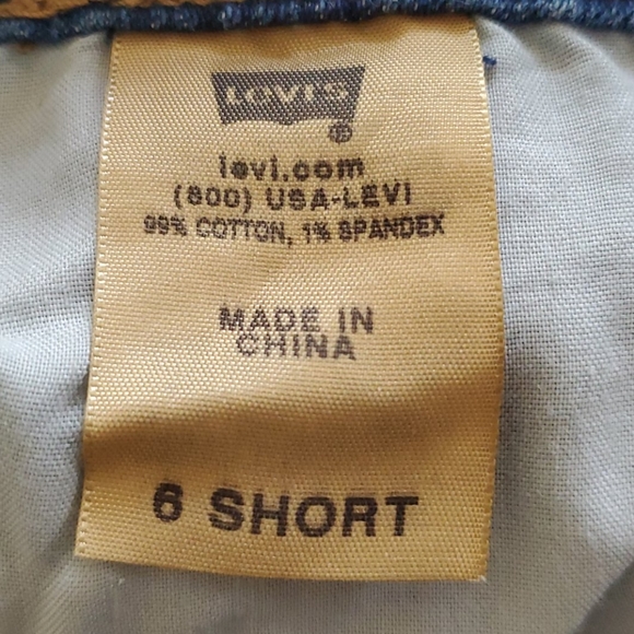 VTG Levi's 515 denim jeans 6 short Boot Cut - Picture 3 of 5